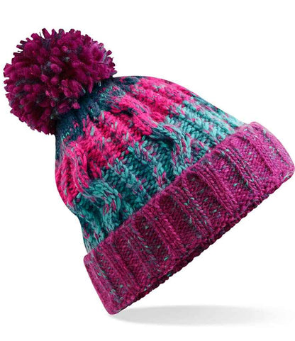 Beechfield Beechfield Corkscrew Pom Pom Beanie Winter Berries