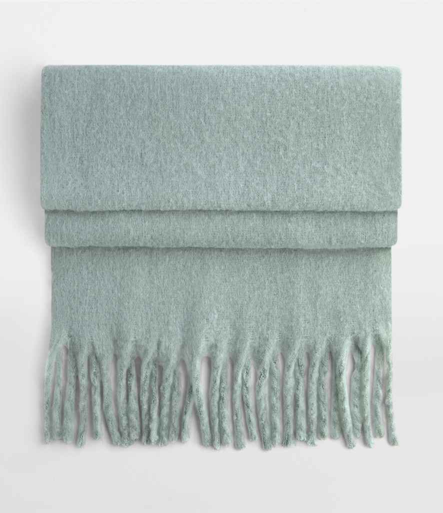Beechfield Fluffy Scarf in Dusty Green