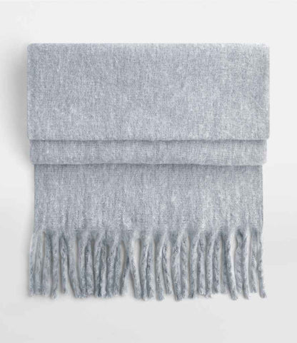 Beechfield Fluffy Scarf in Heather Grey
