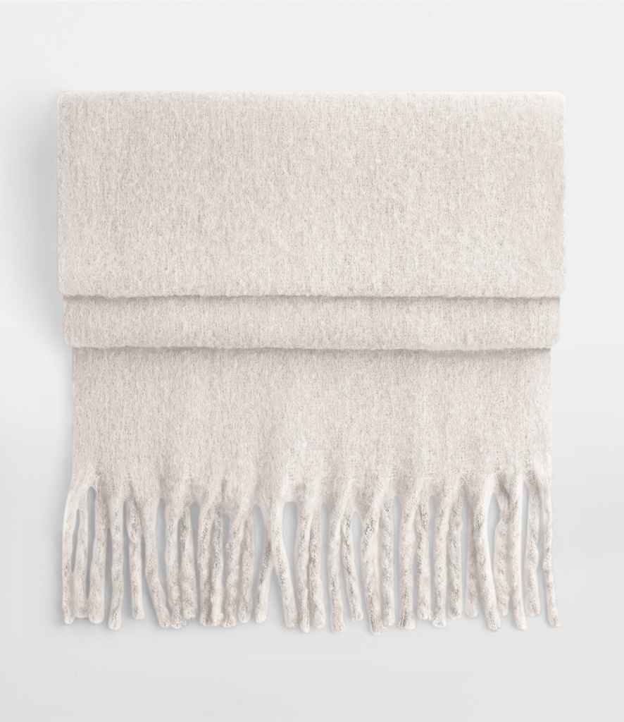 Beechfield Fluffy Scarf in Natural Stone