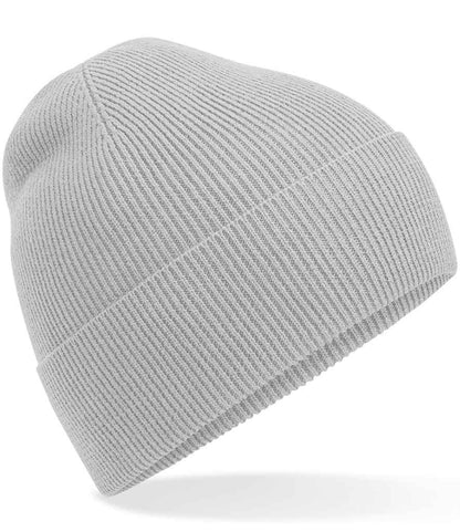 Beechfield Beechfield Organic Cotton Fine Knit Beanie Light Grey