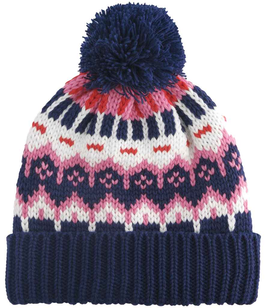 Beechfield Retro Ski Beanie in Snow Blossom