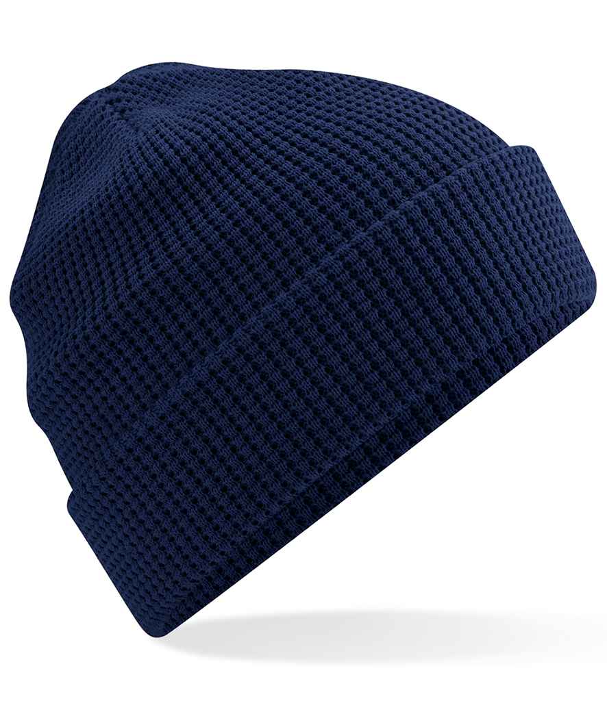 Beechfield Beechfield Organic Cotton Waffle Beanie Oxford Navy
