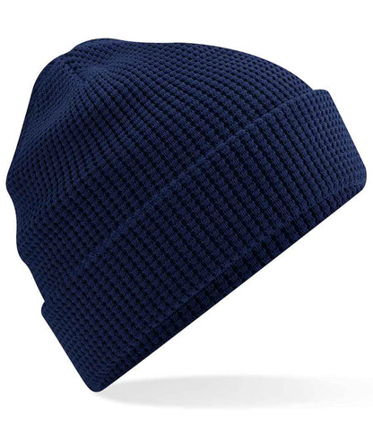 Beechfield Beechfield Organic Cotton Waffle Beanie Oxford Navy