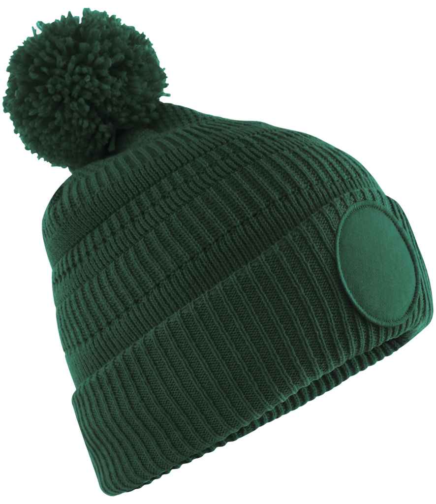 Beechfield Beechfield Fan Patch Beanie Bottle Green