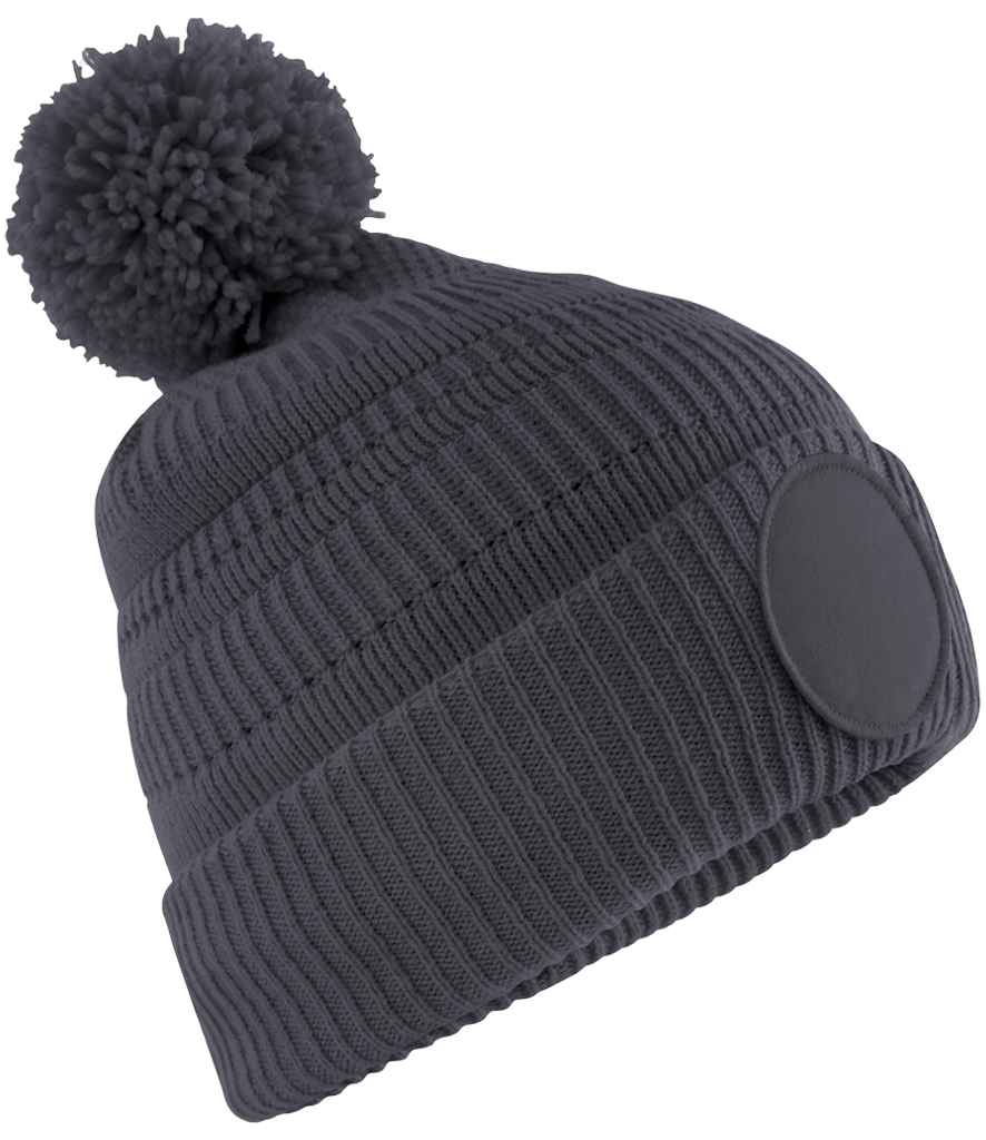 Beechfield Beechfield Fan Patch Beanie Graphite Grey