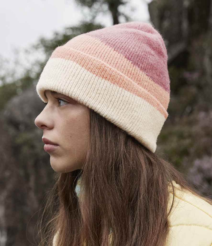 Beechfield Beechfield Soft Wave Beanie Rose/Peach/Vanilla