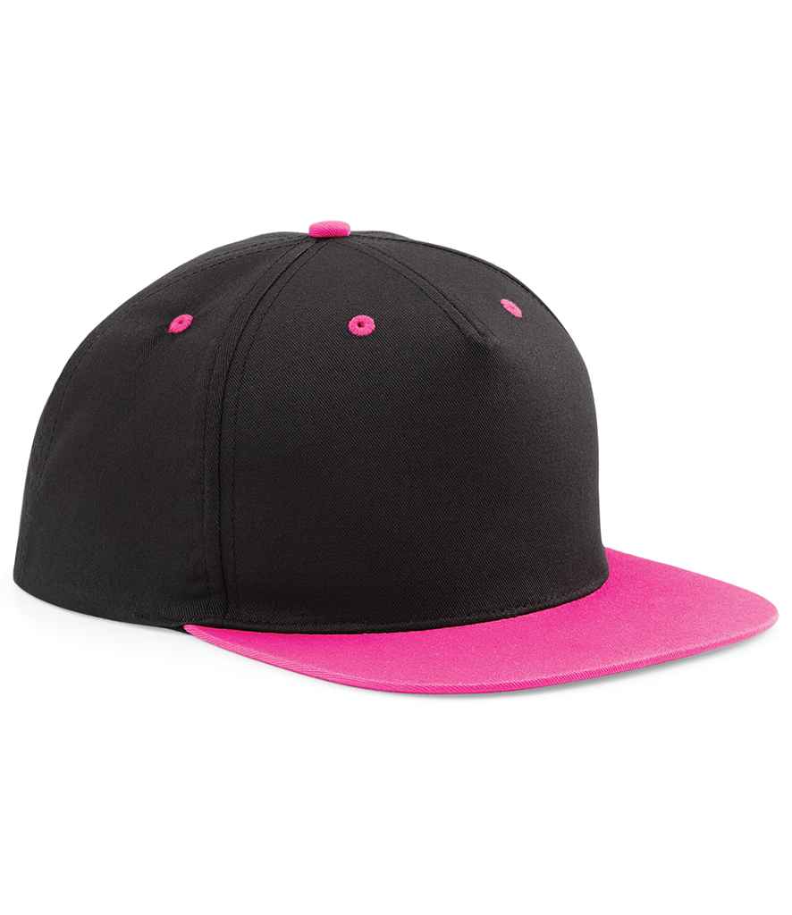 Beechfield Beechfield 5 Panel Contrast Snapback Black/Fuchsia
