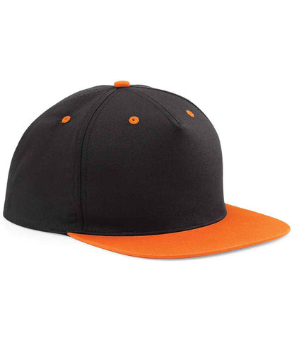 Beechfield Beechfield 5 Panel Contrast Snapback Black/Orange