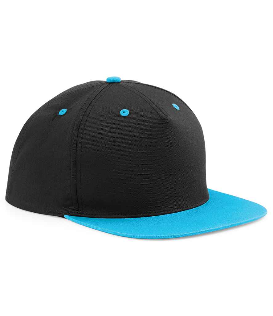 Beechfield Beechfield 5 Panel Contrast Snapback Black/Surf Blue