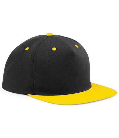 Beechfield Beechfield 5 Panel Contrast Snapback Black/Yellow