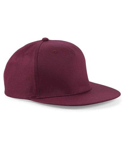 Beechfield Beechfield 5 Panel Snapback Rapper Cap Burgundy