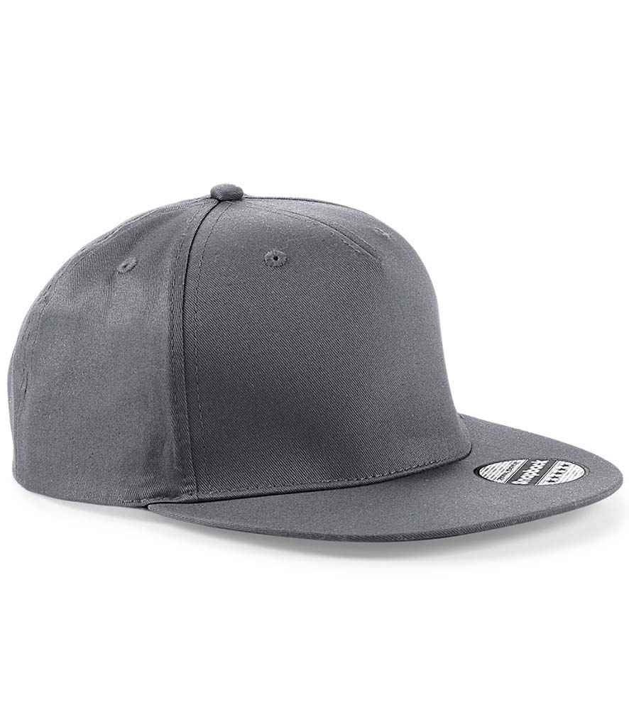 Beechfield Beechfield 5 Panel Snapback Rapper Cap Graphite Grey