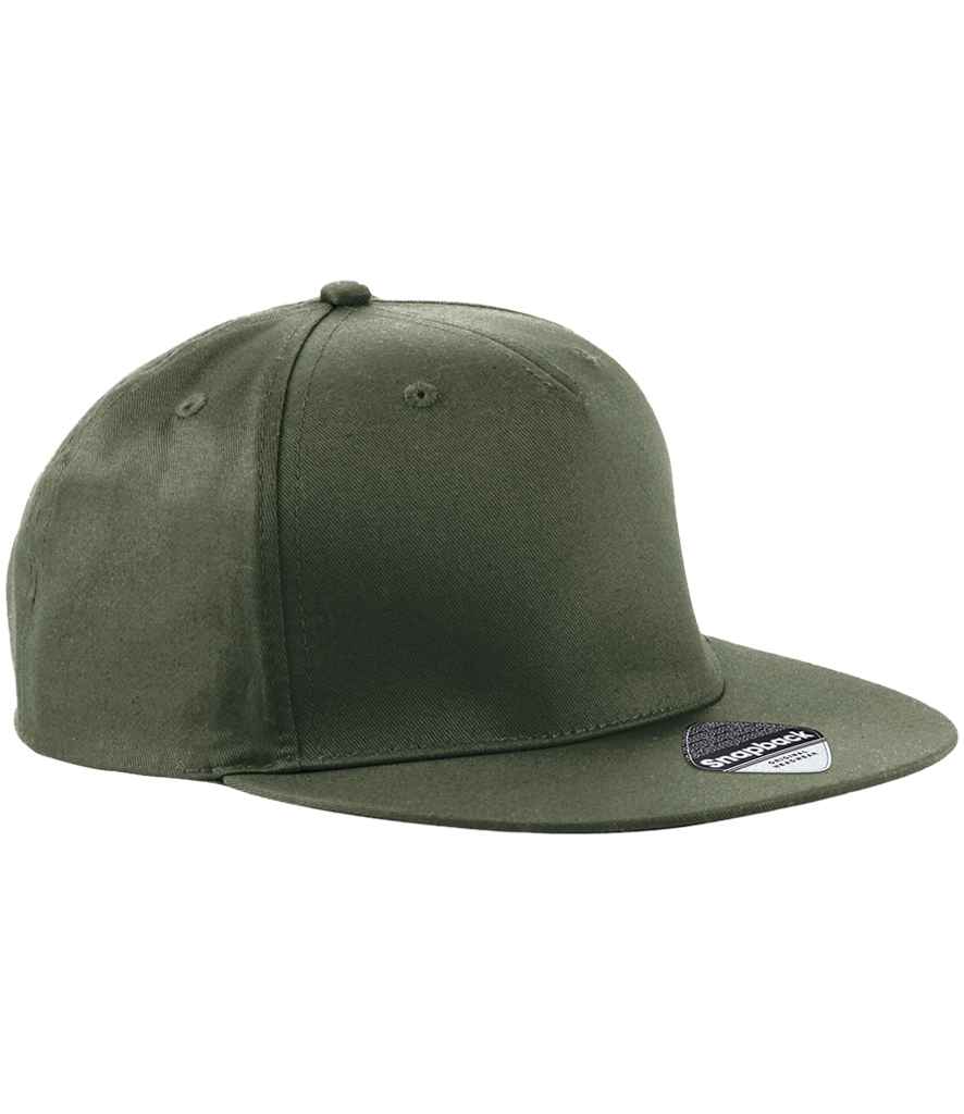 Beechfield Beechfield 5 Panel Snapback Rapper Cap Olive Green