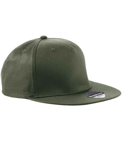 Beechfield Beechfield 5 Panel Snapback Rapper Cap Olive Green