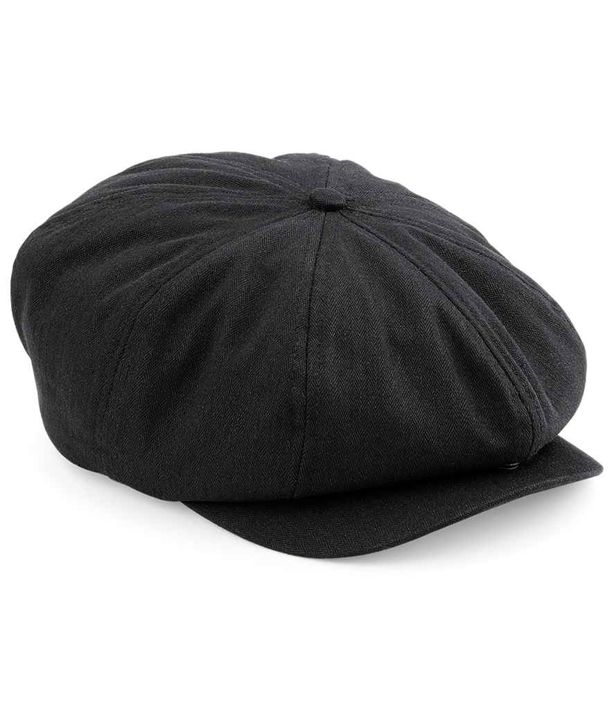 Beechfield Newsboy Cap in Black