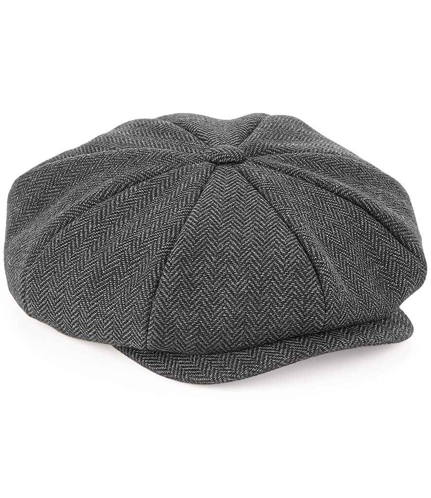 Beechfield Beechfield Heritage Baker Boy Cap Charcoal Herringbone