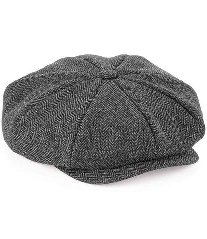 Beechfield Beechfield Heritage Baker Boy Cap Charcoal Herringbone