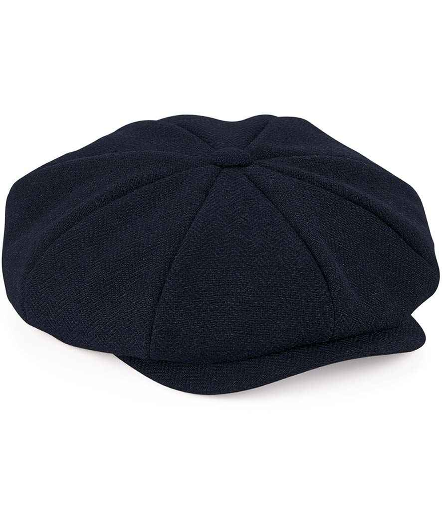 Beechfield Beechfield Heritage Baker Boy Cap Navy Herringbone