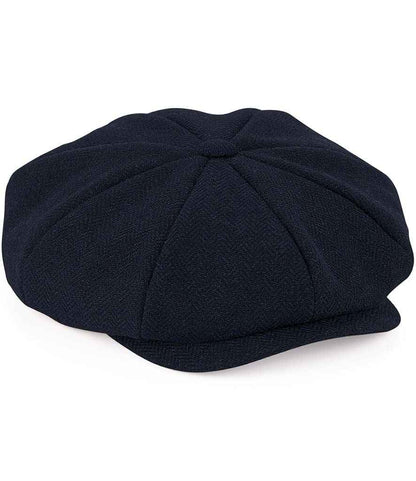 Beechfield Beechfield Heritage Baker Boy Cap Navy Herringbone