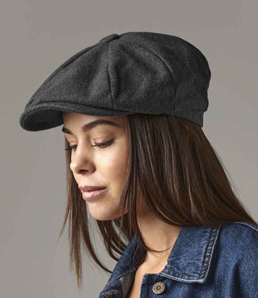 Beechfield Melton Wool Baker Boy Cap - model image