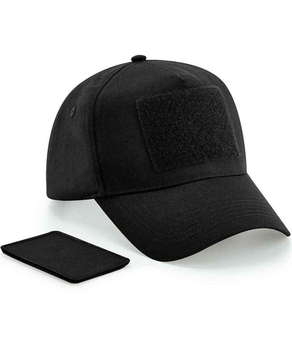 Beechfield Removable Patch 5 Panel Cap in Black
