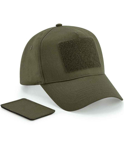 Beechfield Beechfield Removable Patch 5 Panel Cap Military Green