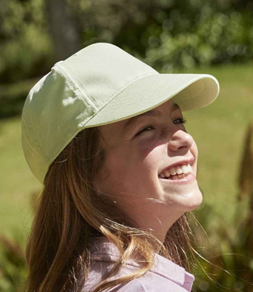 Beechfield Beechfield Kids Organic Cotton 5 Panel Cap Pistachio