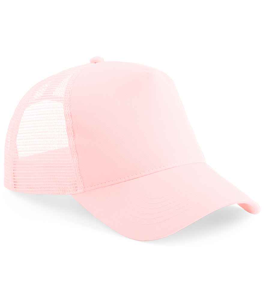 Beechfield Beechfield Kids Snapback Trucker Cap Pastel Pink/Pastel Pink