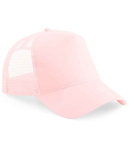 Beechfield Beechfield Kids Snapback Trucker Cap Pastel Pink/Pastel Pink