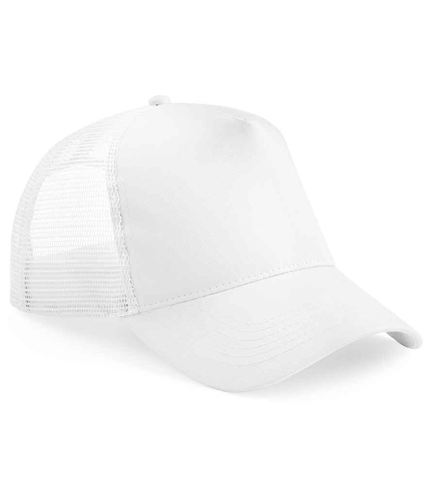 Beechfield Beechfield Kids Snapback Trucker Cap White/White