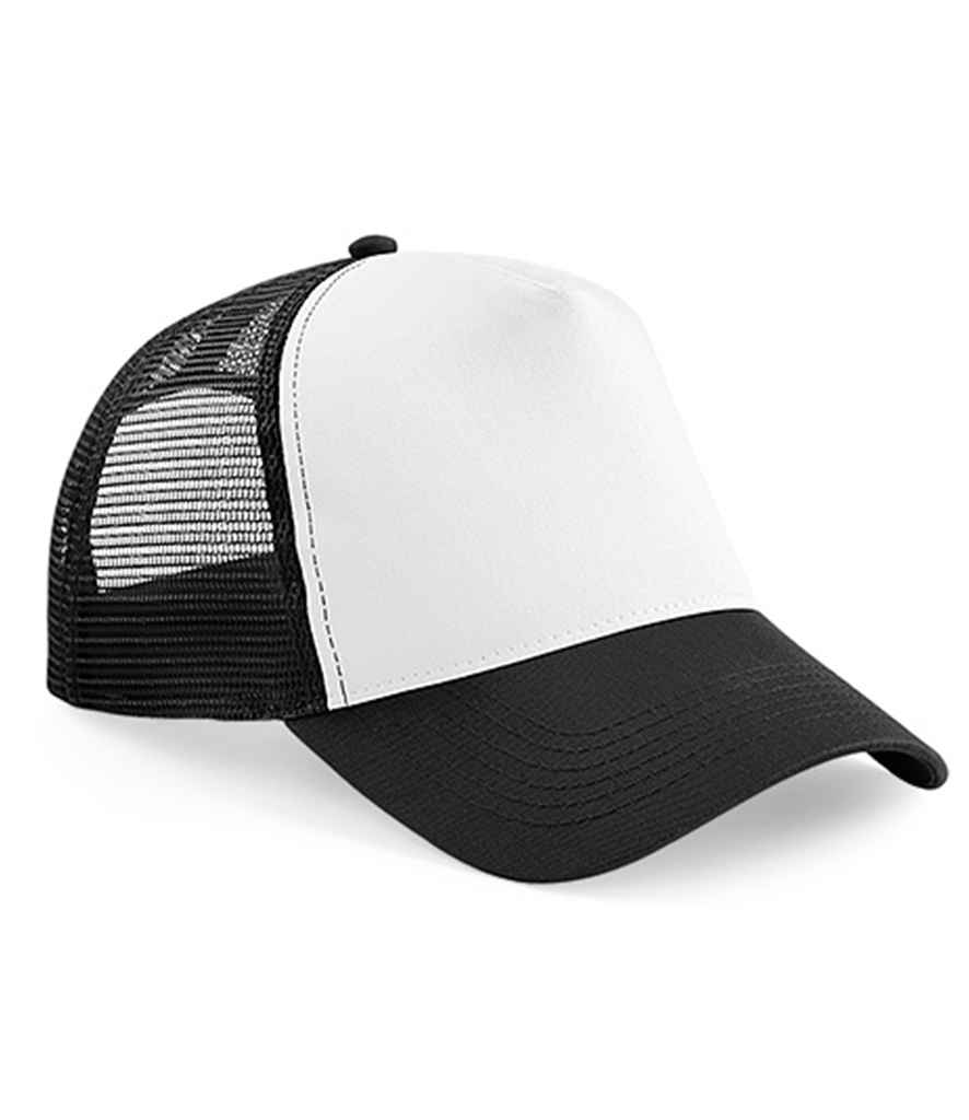 Beechfield Beechfield Snapback Trucker Cap Black/White