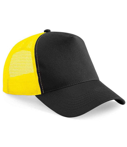 Beechfield Beechfield Snapback Trucker Cap Black/Yellow