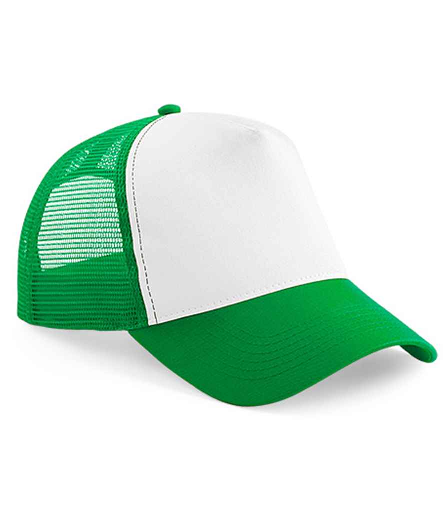 Beechfield Beechfield Snapback Trucker Cap Pure Green/White