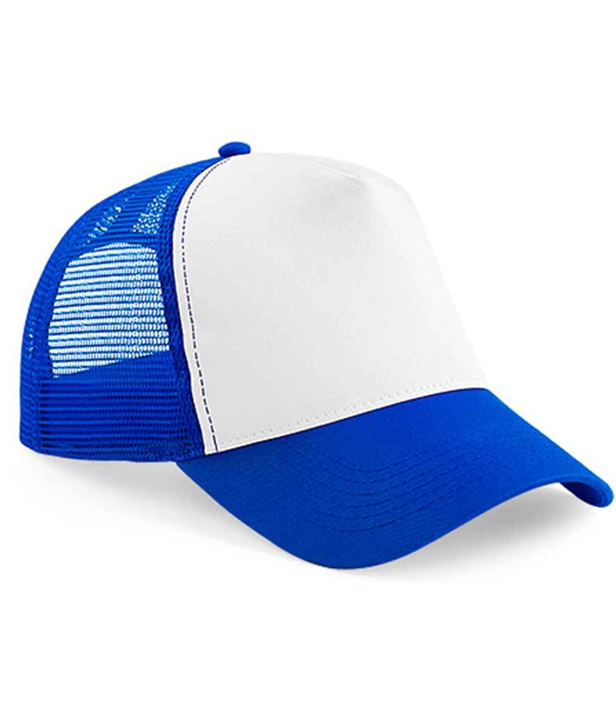 Beechfield Beechfield Snapback Trucker Cap Bright Royal/White