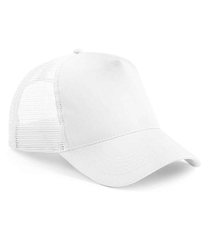 Beechfield Beechfield Snapback Trucker Cap White/White