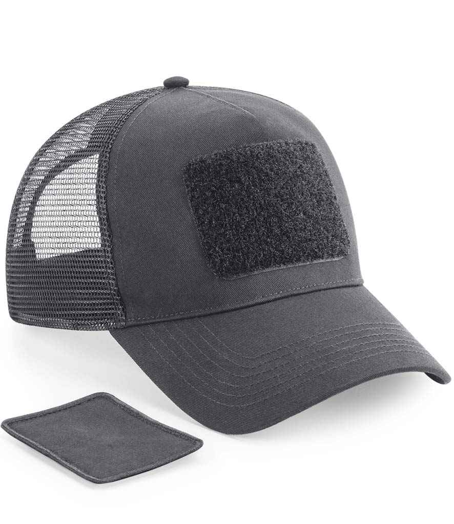 Beechfield Beechfield Patch Snapback Trucker Cap Graphite Grey