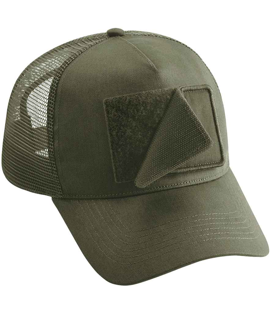 Beechfield Beechfield Patch Snapback Trucker Cap Military Green