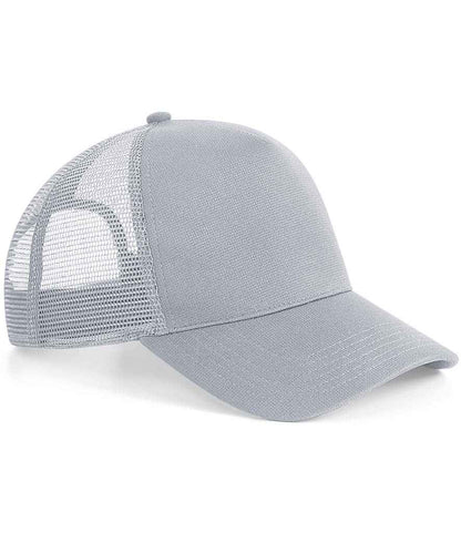 Beechfield Microknit Snapback Trucker Cap in Light Grey