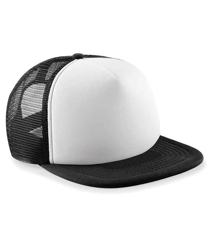 Beechfield Beechfield Kids Vintage Snapback Trucker Cap Black/White