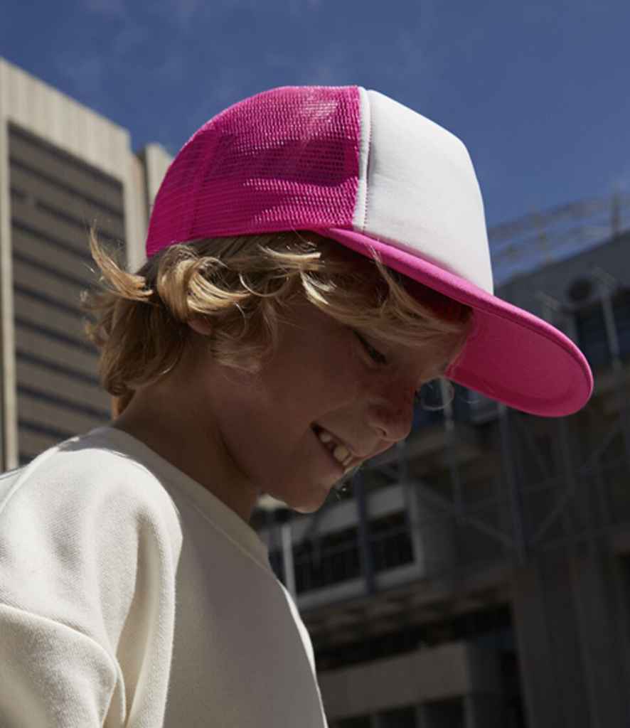Beechfield Kids Vintage Snapback Trucker Cap - model image