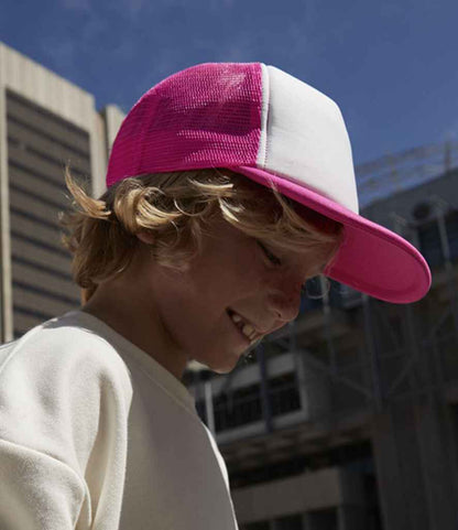 Beechfield Kids Vintage Snapback Trucker Cap - model image
