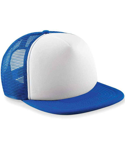 Beechfield Beechfield Kids Vintage Snapback Trucker Cap Bright Royal/White