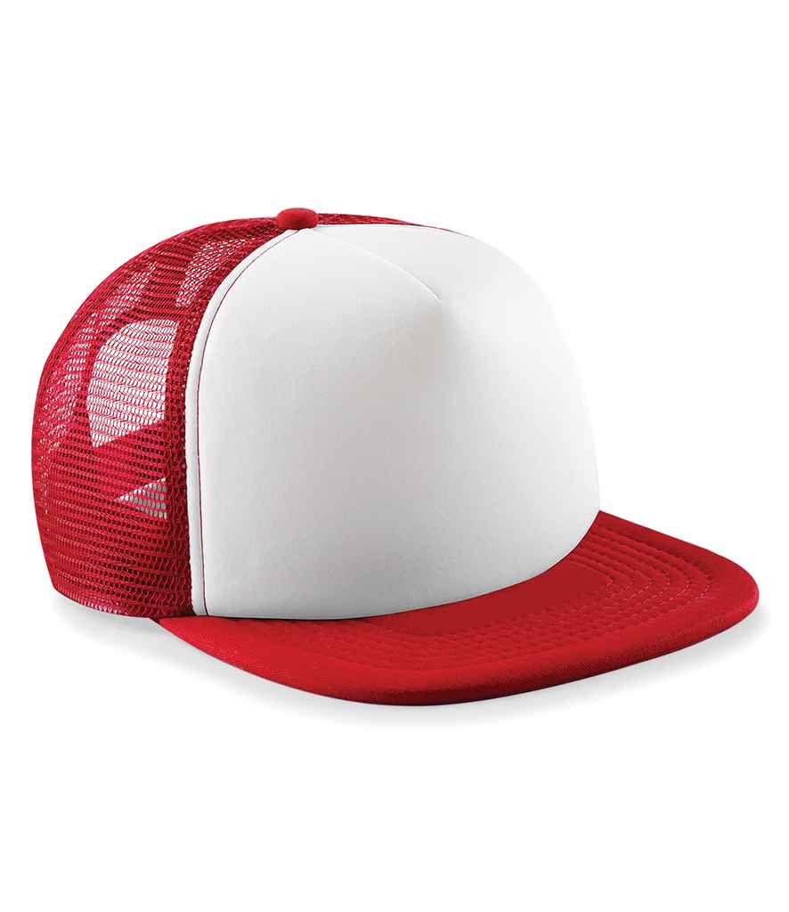 Beechfield Beechfield Vintage Snapback Trucker Cap Classic Red/White