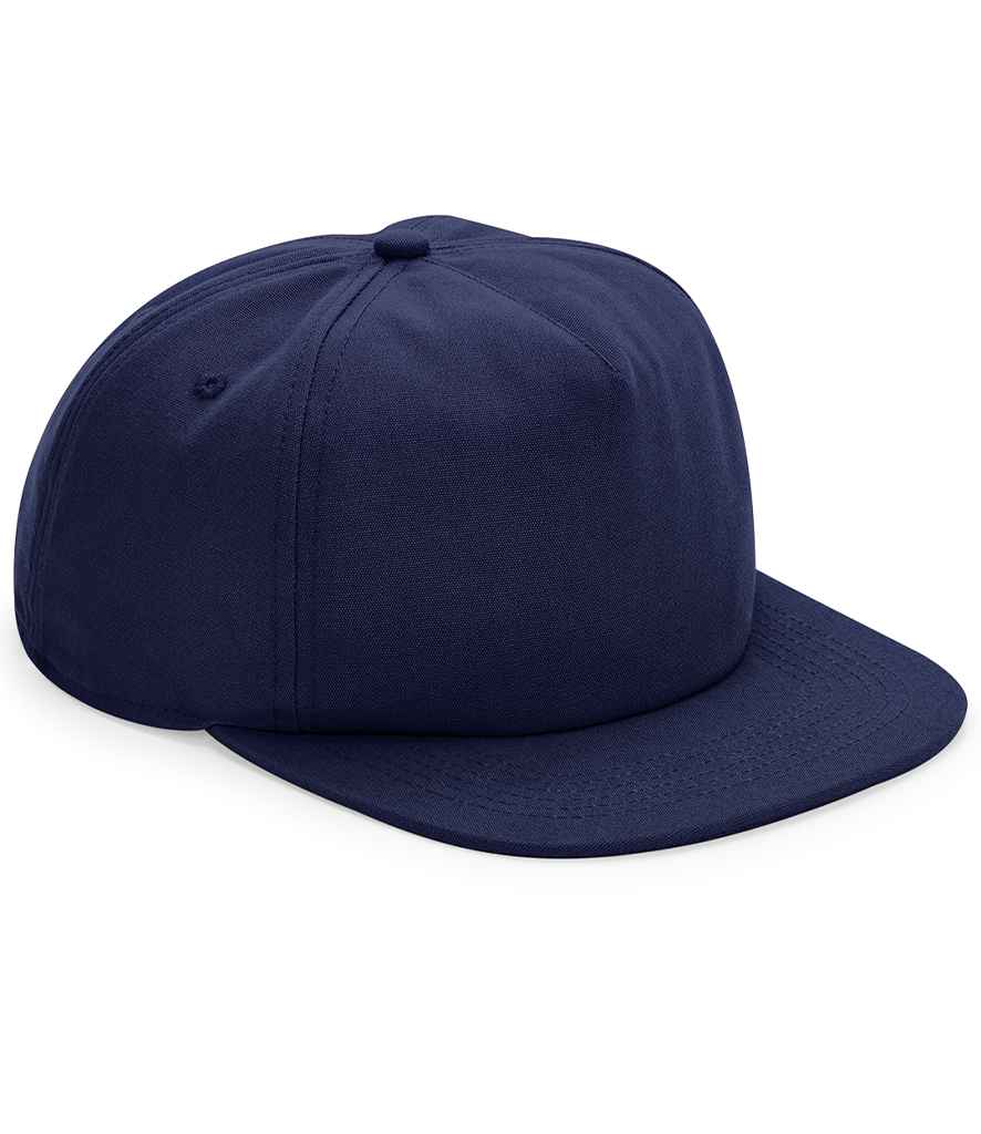 Beechfield Organic Cotton Unstructured 5 Panel Cap in Oxford Navy