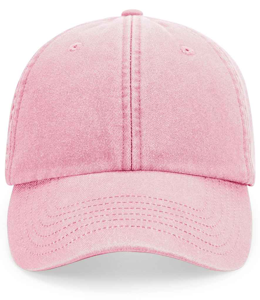 Beechfield Low Profile Vintage Cap in Vintage Dusky Pink