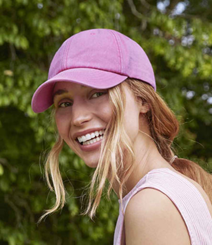 Beechfield Beechfield Low Profile Vintage Cap Vintage True Pink