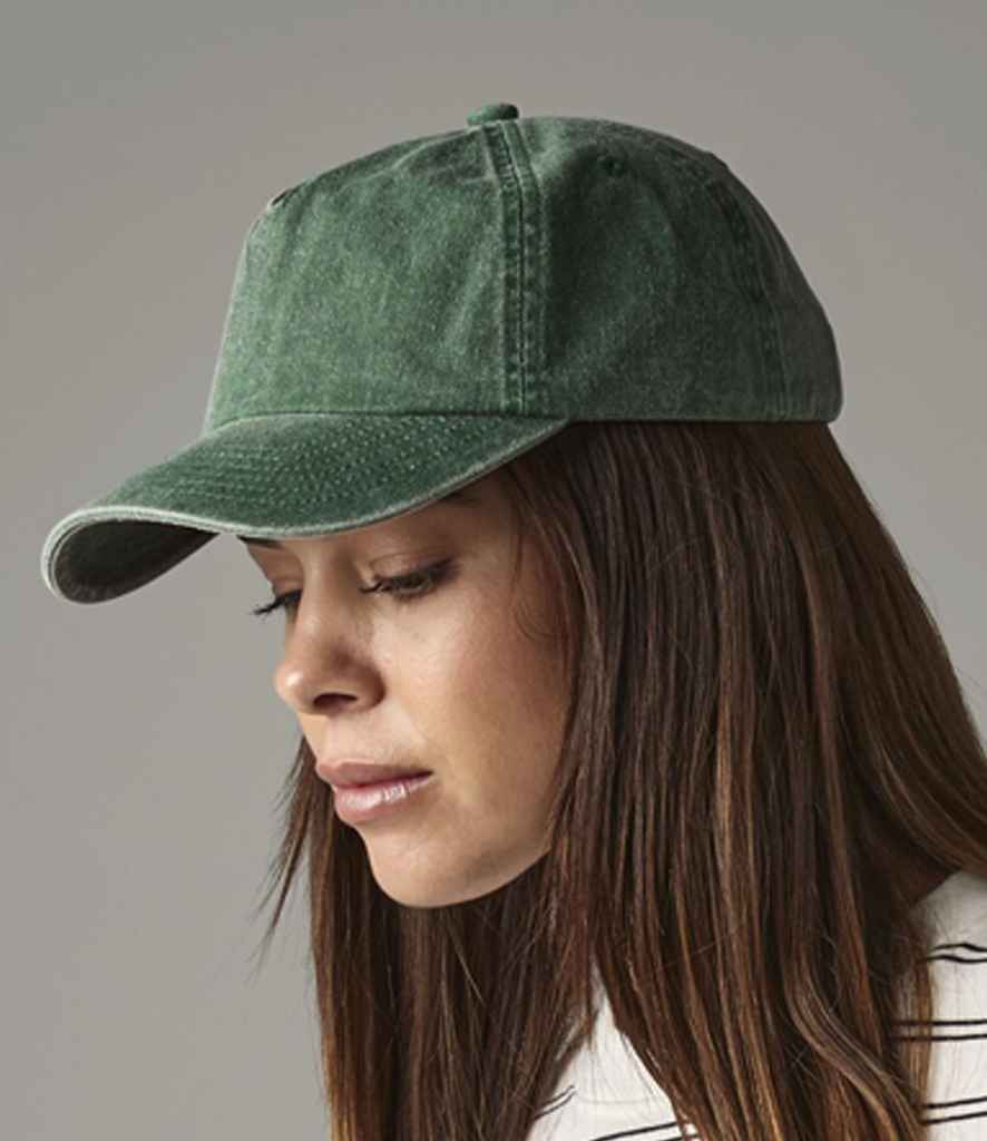 Beechfield Beechfield Relaxed 5 Panel Vintage Cap Vintage Bottle Green