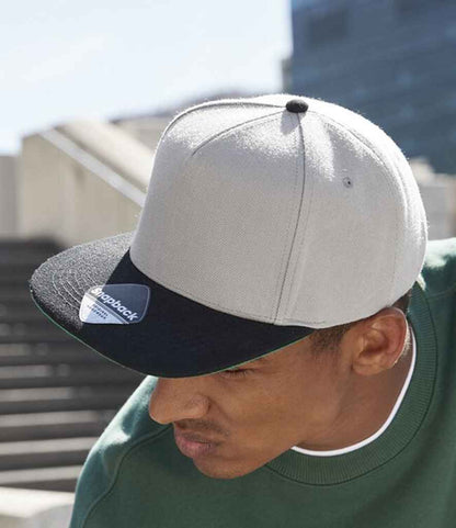 Beechfield Beechfield Original Flat Peak Snapback Cap Grey/Black