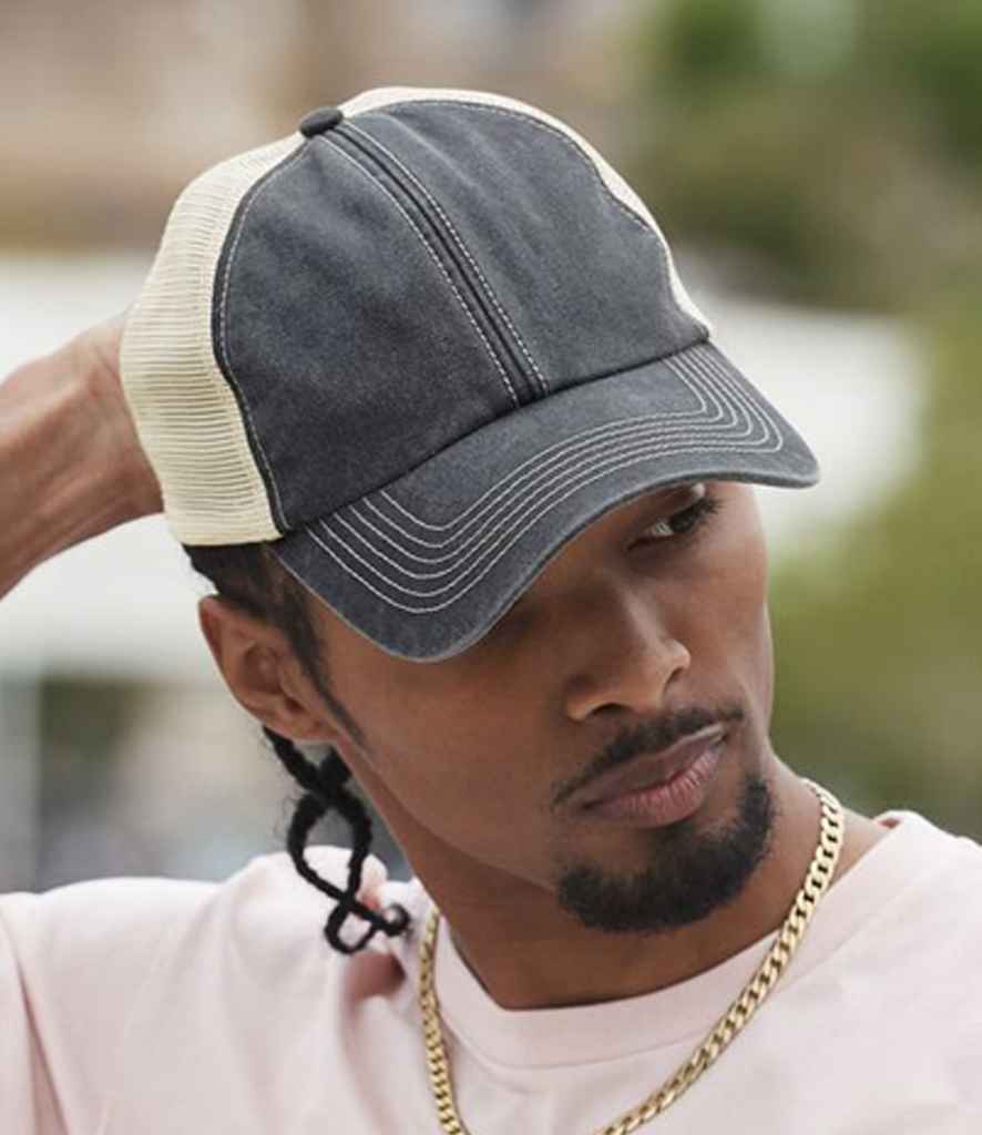 Beechfield Beechfield 6 Panel Vintage Trucker Cap